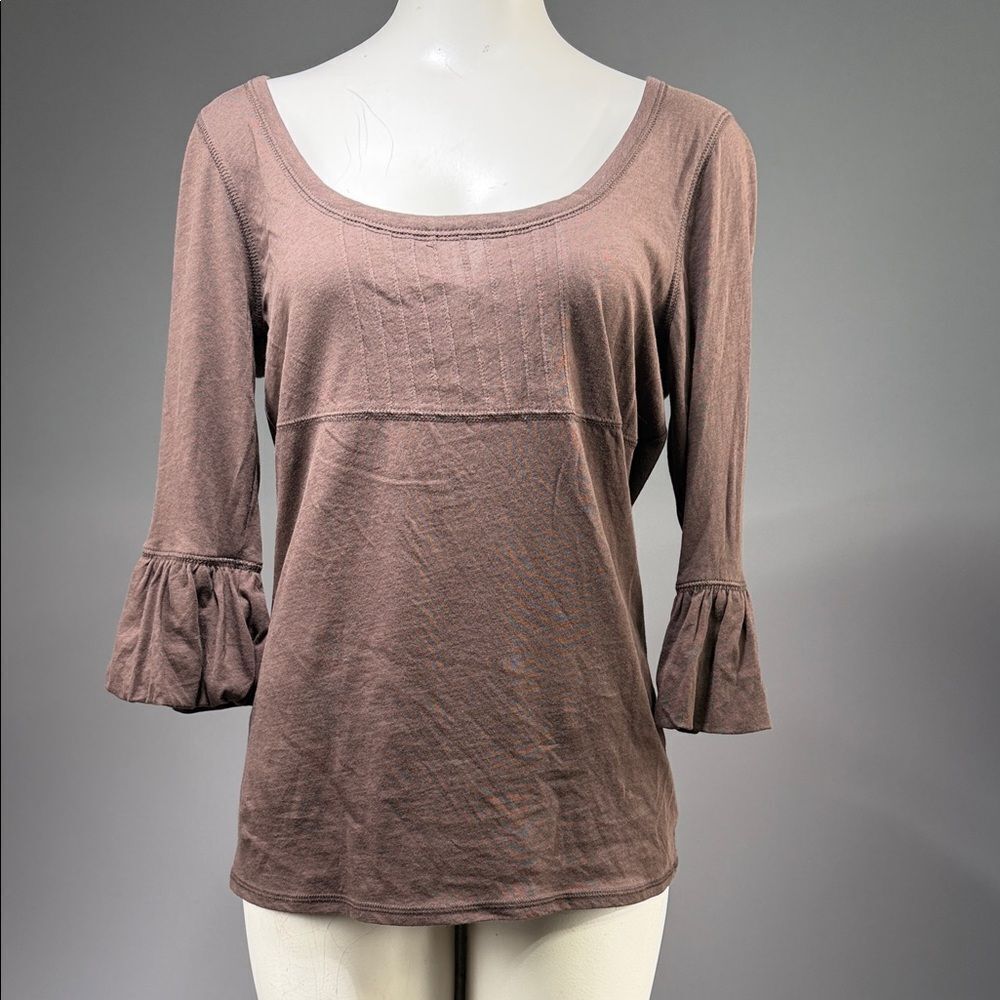 Gianni Bini Mauve Ruffle Sleeve Blouse (rack6)